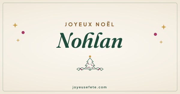 Image « Joyeux Noël Nohlan » au format large