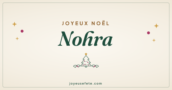 Image « Joyeux Noël Nohra » au format large