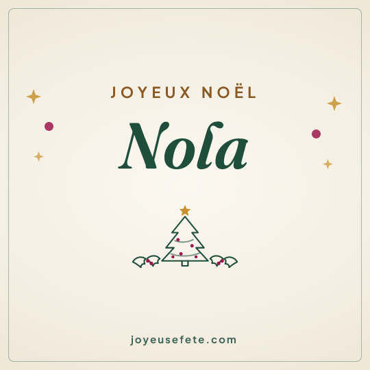 Image carrée « Joyeux Noël Nola » pour WhatsApp