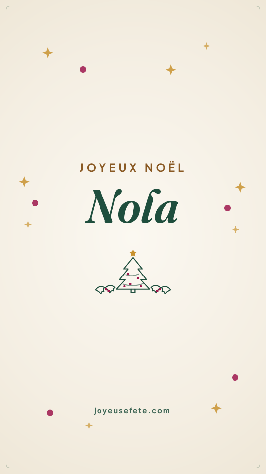 Image « Joyeux Noël Nola » au format story