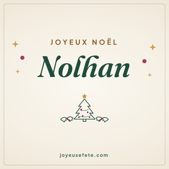Image carrée « Joyeux Noël Nolhan » pour WhatsApp