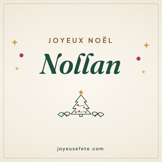 Image carrée « Joyeux Noël Nollan » pour WhatsApp