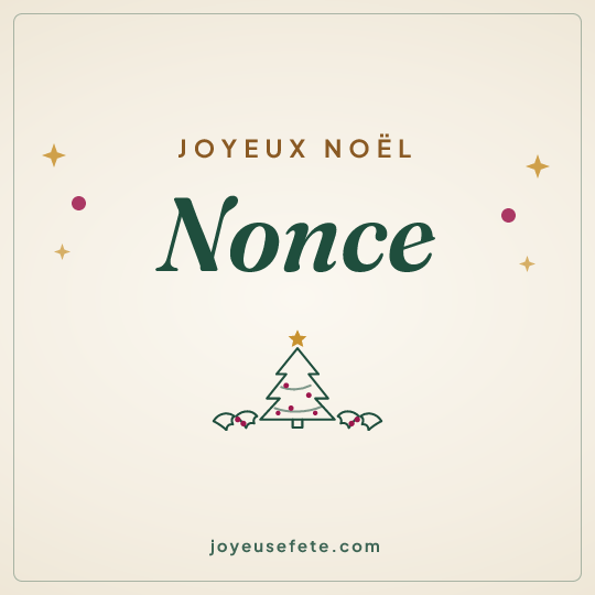 Image carrée « Joyeux Noël Nonce » pour WhatsApp
