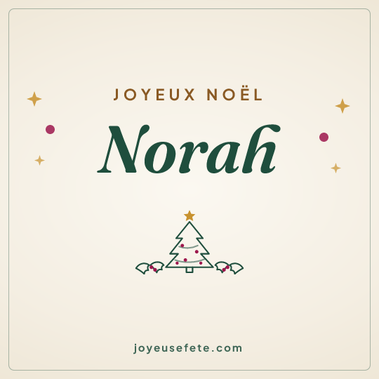 Image carrée « Joyeux Noël Norah » pour WhatsApp