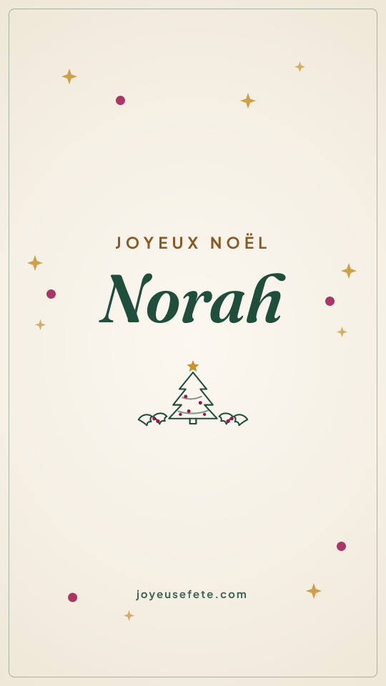 Image « Joyeux Noël Norah » au format story