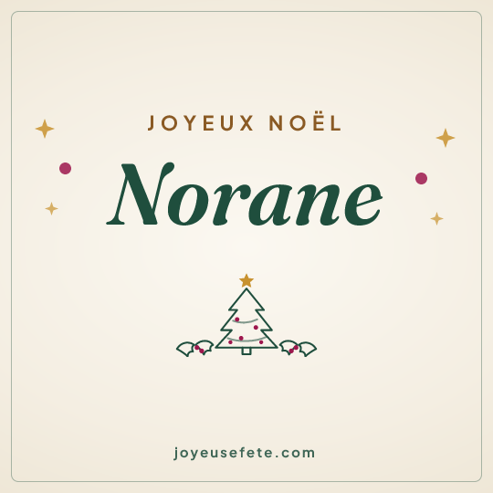 Image carrée « Joyeux Noël Norane » pour WhatsApp