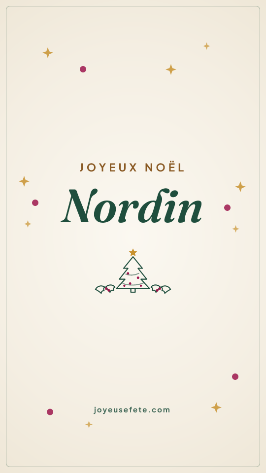 Image « Joyeux Noël Nordin » au format story