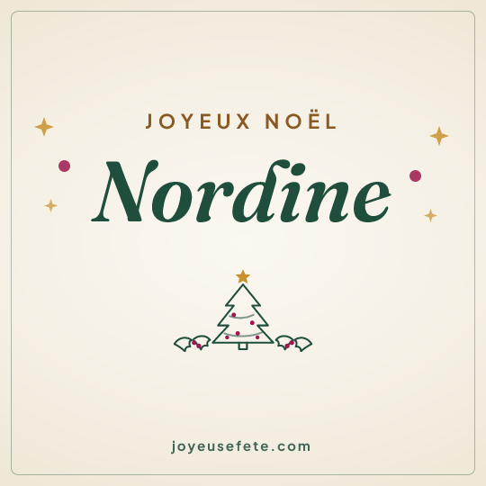 Image carrée « Joyeux Noël Nordine » pour WhatsApp