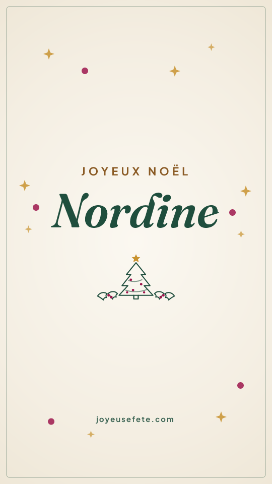 Image « Joyeux Noël Nordine » au format story