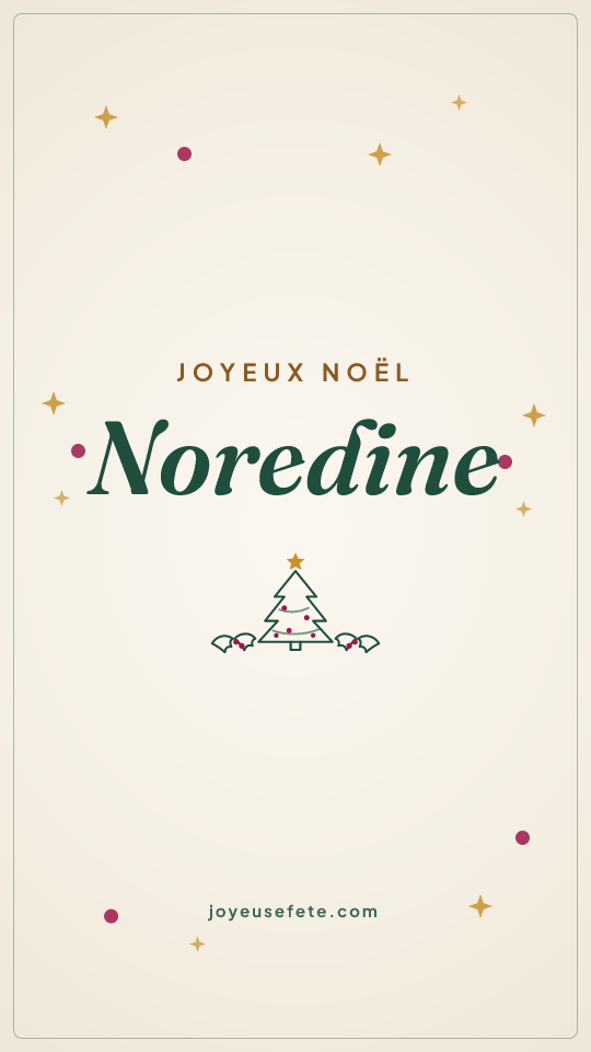 Image « Joyeux Noël Noredine » au format story