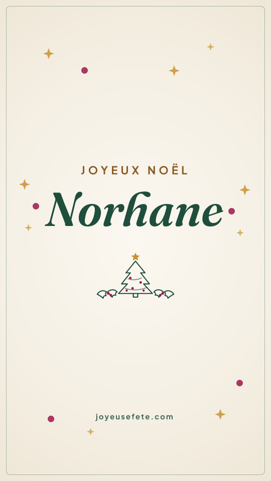 Image « Joyeux Noël Norhane » au format story