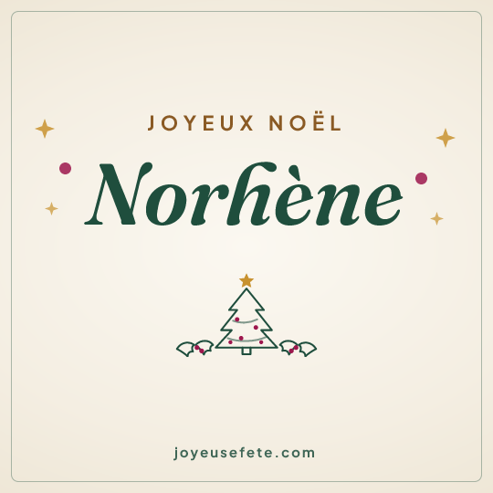 Image carrée « Joyeux Noël Norhène » pour WhatsApp