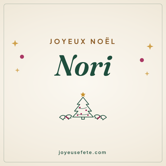 Image carrée « Joyeux Noël Nori » pour WhatsApp