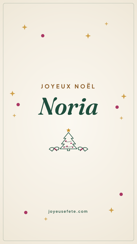 Image « Joyeux Noël Noria » au format story