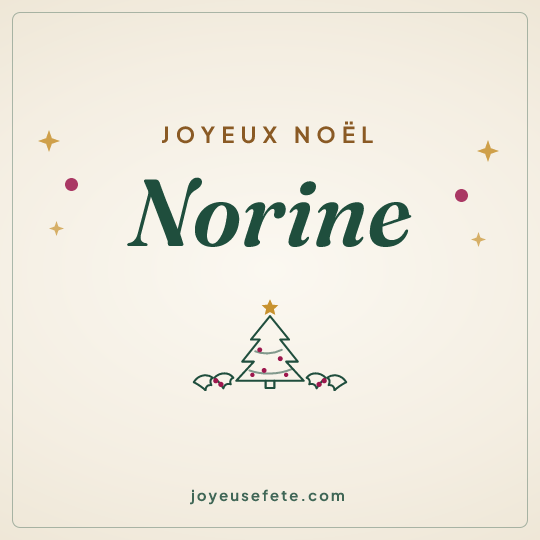 Image carrée « Joyeux Noël Norine » pour WhatsApp