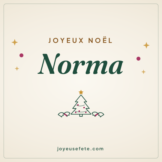 Image carrée « Joyeux Noël Norma » pour WhatsApp
