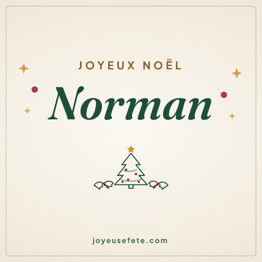 Image carrée « Joyeux Noël Norman » pour WhatsApp