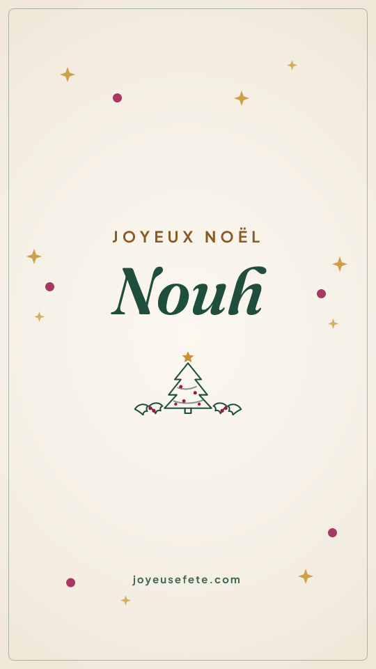 Image « Joyeux Noël Nouh » au format story