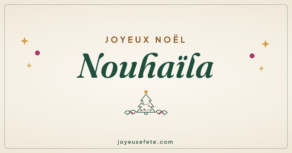 Image « Joyeux Noël Nouhaïla » au format large