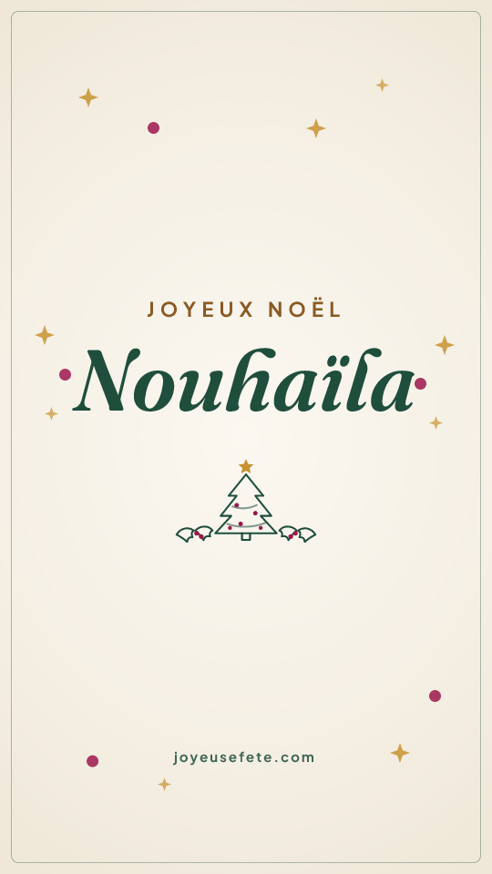 Image « Joyeux Noël Nouhaïla » au format story