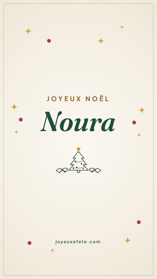 Image « Joyeux Noël Noura » au format story