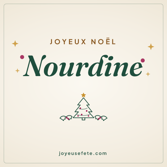 Image carrée « Joyeux Noël Nourdine » pour WhatsApp