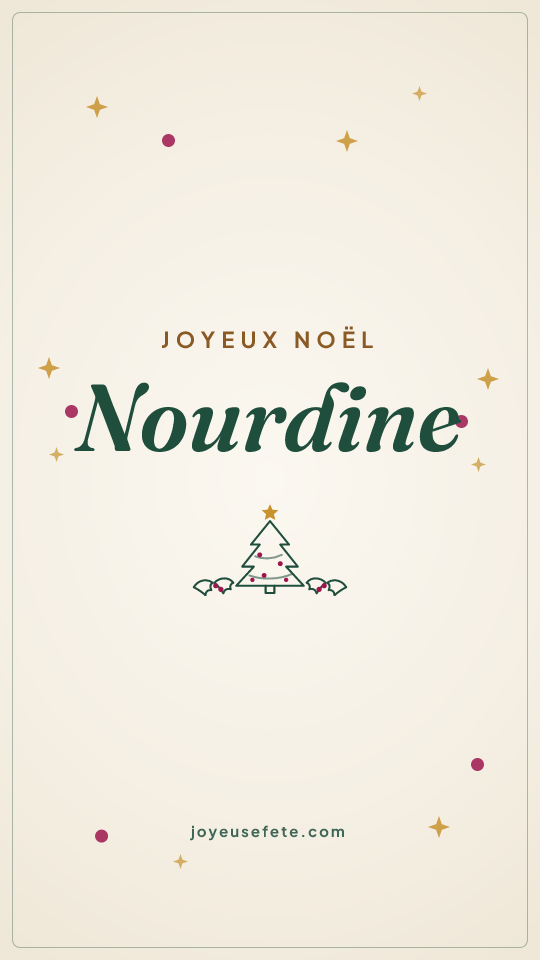Image « Joyeux Noël Nourdine » au format story