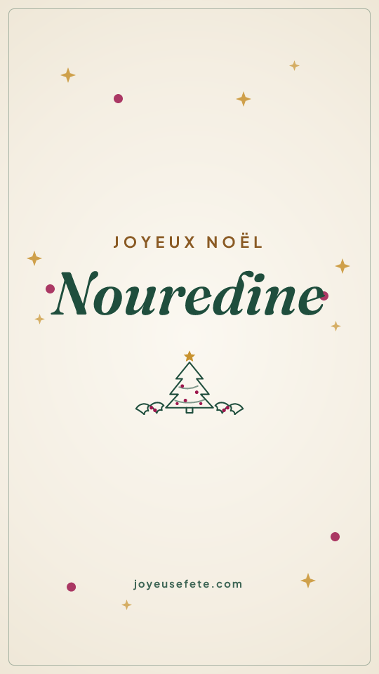 Image « Joyeux Noël Nouredine » au format story