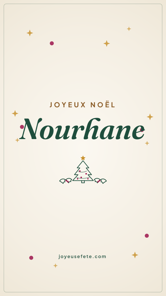 Image « Joyeux Noël Nourhane » au format story