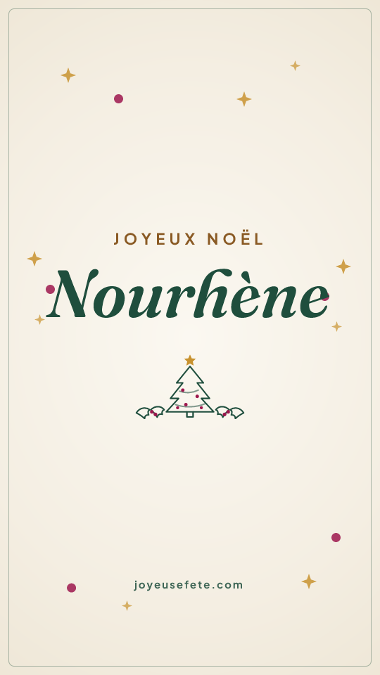Image « Joyeux Noël Nourhène » au format story
