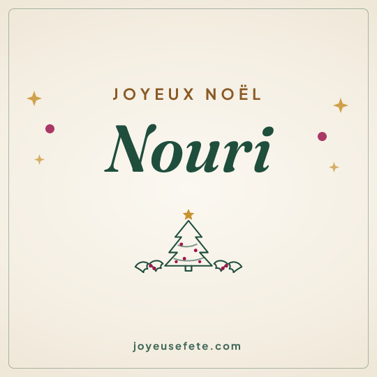 Image carrée « Joyeux Noël Nouri » pour WhatsApp
