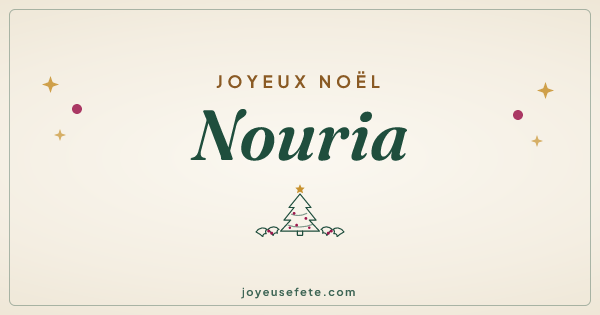 Image « Joyeux Noël Nouria » au format large
