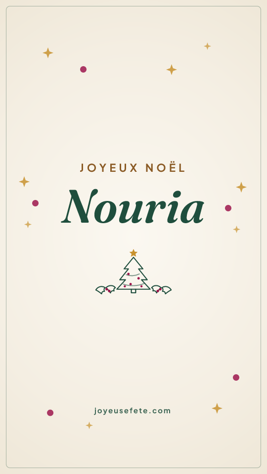 Image « Joyeux Noël Nouria » au format story