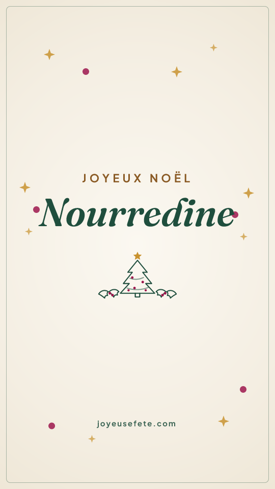 Image « Joyeux Noël Nourredine » au format story
