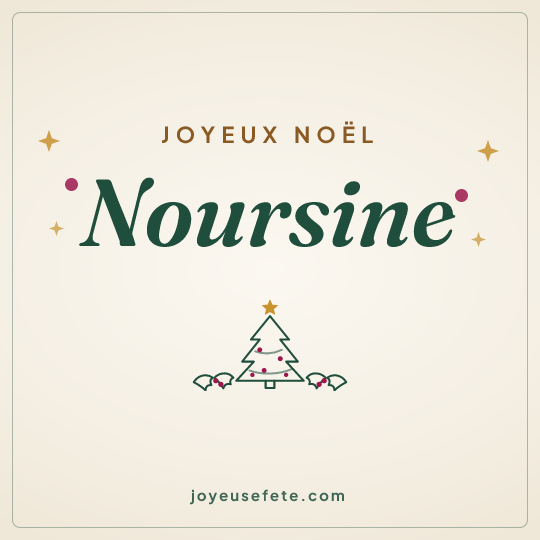 Image carrée « Joyeux Noël Noursine » pour WhatsApp