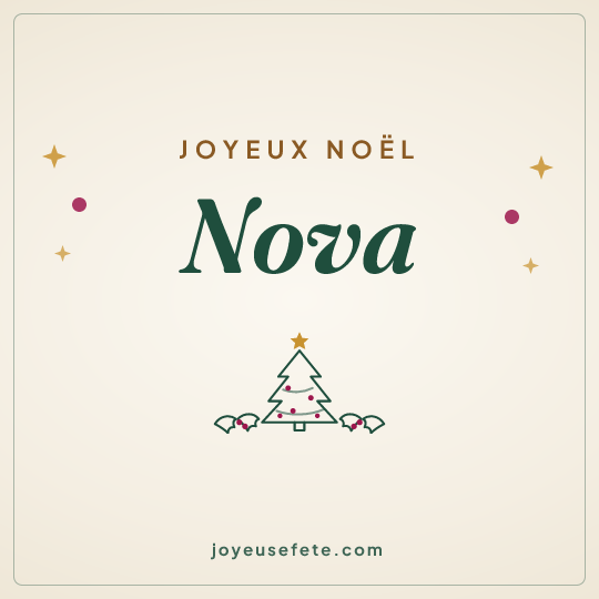 Image carrée « Joyeux Noël Nova » pour WhatsApp