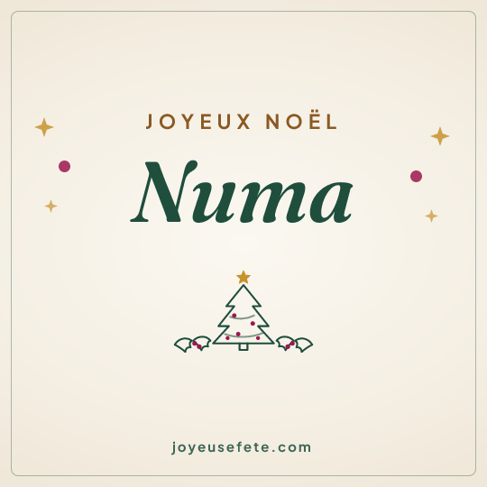 Image carrée « Joyeux Noël Numa » pour WhatsApp