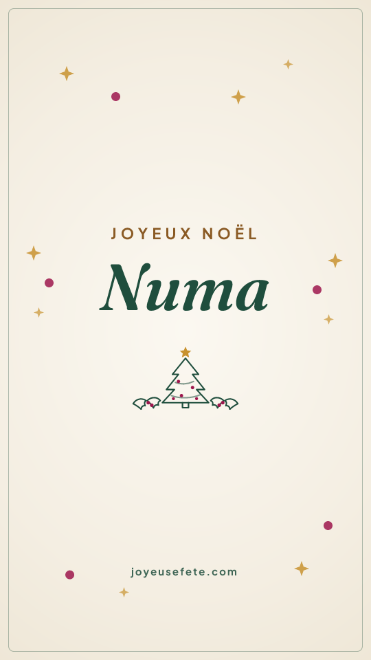 Image « Joyeux Noël Numa » au format story