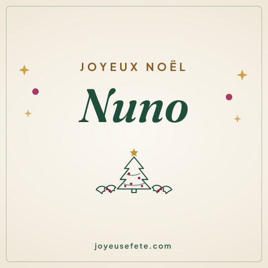 Image carrée « Joyeux Noël Nuno » pour WhatsApp
