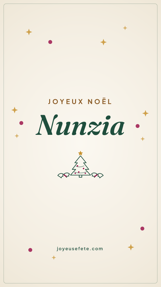 Image « Joyeux Noël Nunzia » au format story