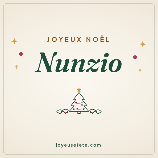 Image carrée « Joyeux Noël Nunzio » pour WhatsApp