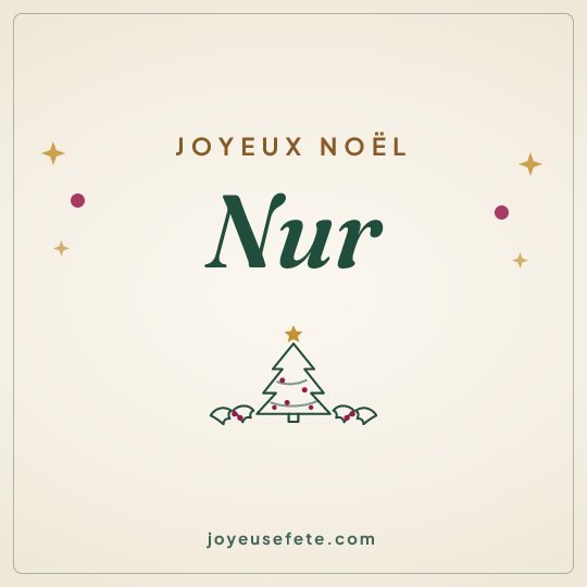 Image carrée « Joyeux Noël Nur » pour WhatsApp