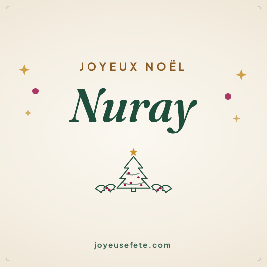 Image carrée « Joyeux Noël Nuray » pour WhatsApp
