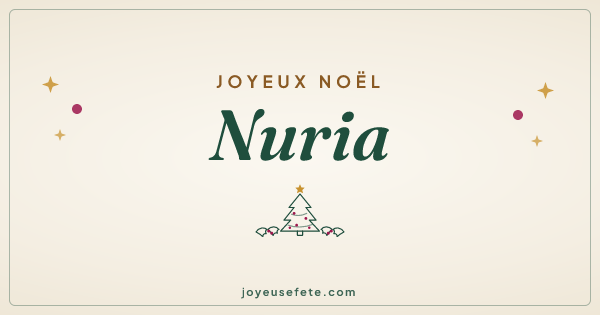 Image « Joyeux Noël Nuria » au format large