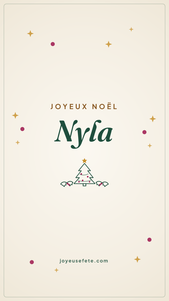 Image « Joyeux Noël Nyla » au format story