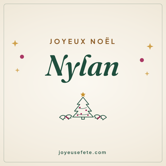 Image carrée « Joyeux Noël Nylan » pour WhatsApp