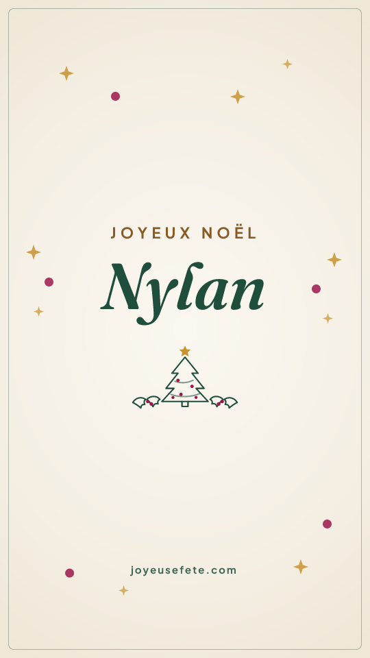 Image « Joyeux Noël Nylan » au format story