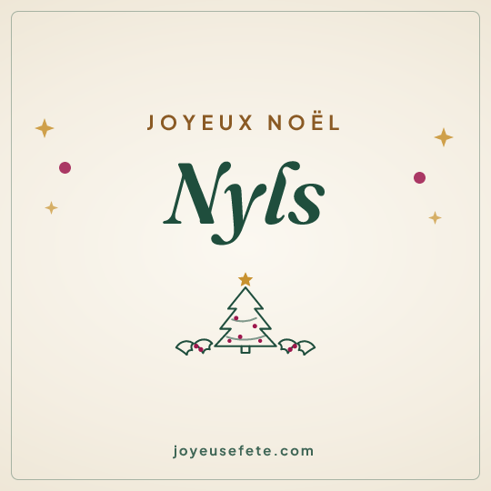 Image carrée « Joyeux Noël Nyls » pour WhatsApp