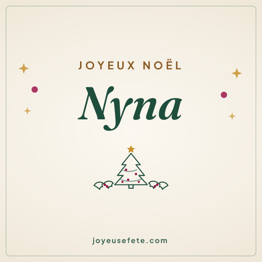 Image carrée « Joyeux Noël Nyna » pour WhatsApp