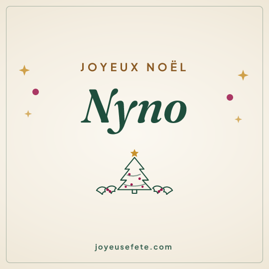 Image carrée « Joyeux Noël Nyno » pour WhatsApp